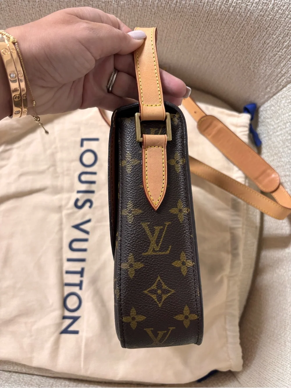 Authentic Louis Vuitton Saint Cloud GM monogram crossbody bag